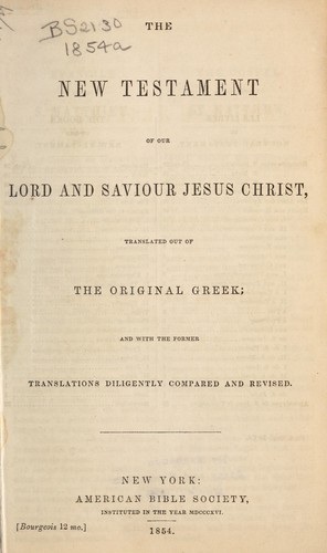 Cover for Le Nouveau Testament de Notre Seigneur Jésus-Christ