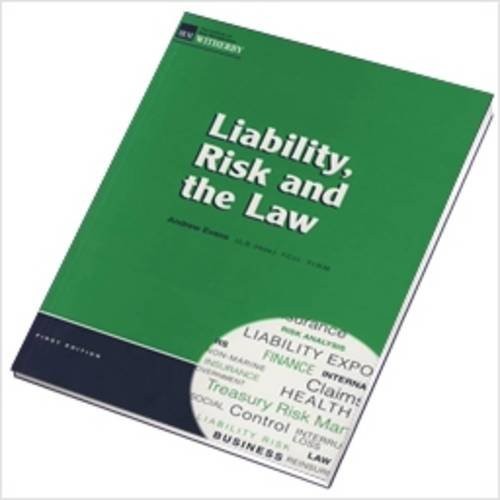 Cover for Liability, Risk and the Law