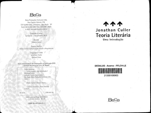 Cover for Teoria literária