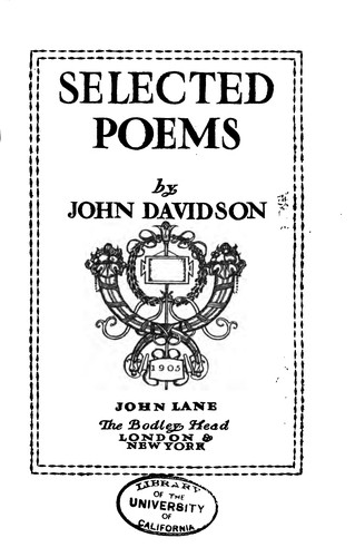 Cover for Selected Poems