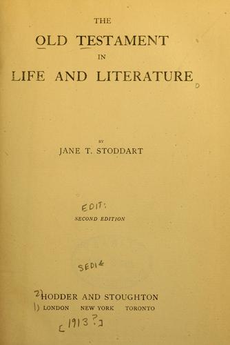 Cover for The Old Testament in life and literature