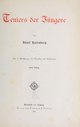 Cover for Teniers der Jüngere