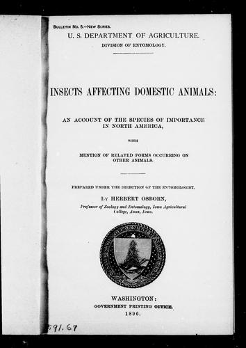 Cover for Insects affecting domestic animals