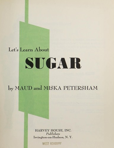 Cover for Let's learn about sugar