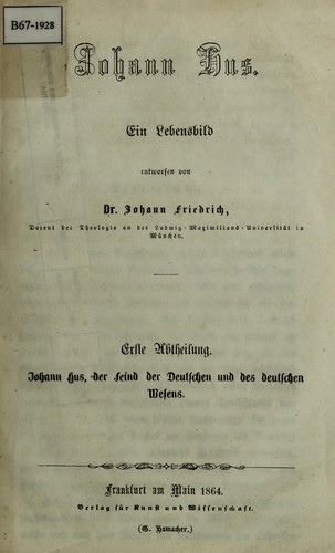 Cover for Johann Hus