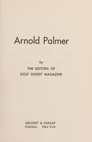 Cover for Arnold Palmer.