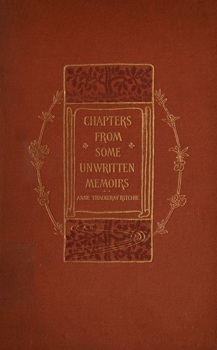 Cover for Chapters from some unwritten memoirs