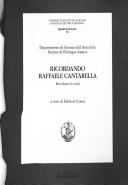 Cover for Ricordando Raffaele Cantarella