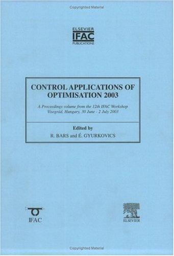 Cover for Control Applications of Optimization 2003 (Ifac Proceedings Volume)