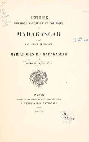 Cover for Histoire physique, naturelle, et politique de Madagascar