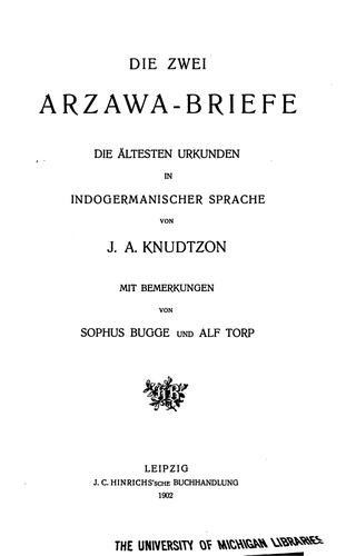 Cover for Die zwei Arzawa-briefe