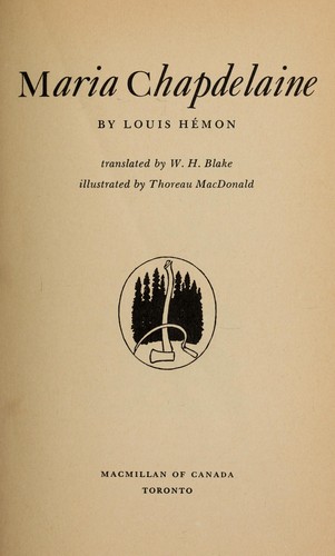 Cover for Maria Chapdelaine