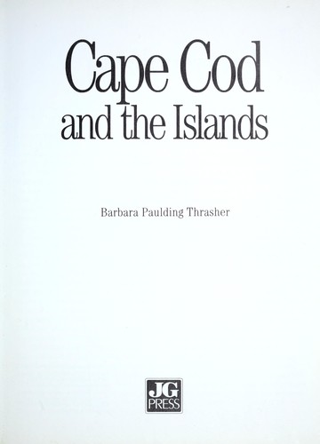 Cover for Cape Cod and the Islands