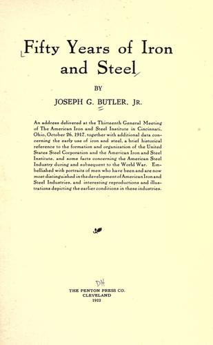 Cover for Fifty years of iron and steel