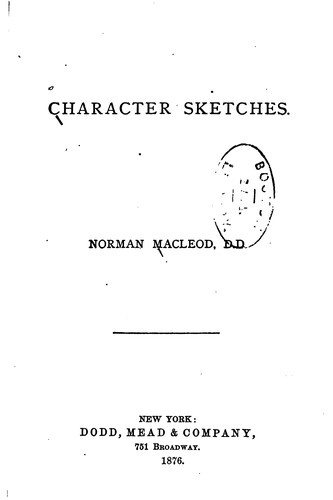 Cover for Character Sketches