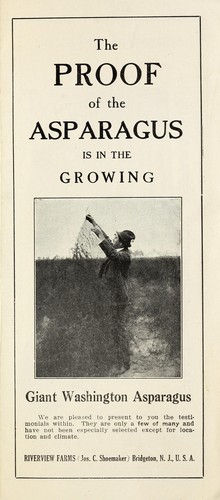 Cover for The proof of the asparagus is in the growing