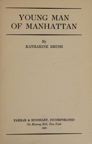 Cover for Young man of Manhattan