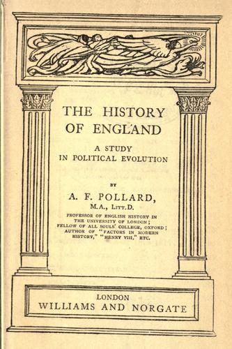 Cover for The history of England
