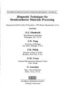 Cover for Diagnostic techniques for semiconductor materials processing