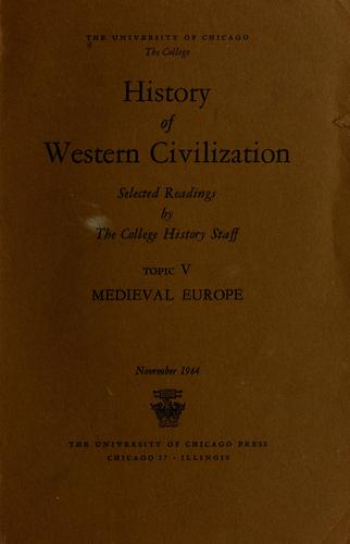Cover for History of Western civilization