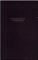 Cover for India's balance of indebtedness, 1898-1913