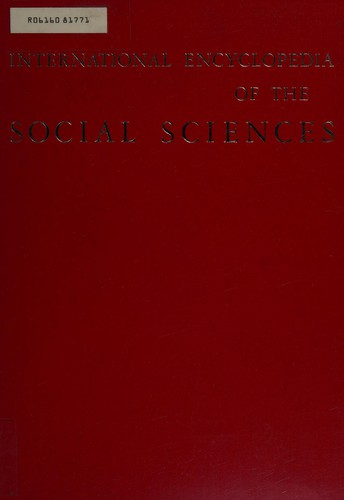 Cover for International Encyclopedia of Social Sciences, Vols. 1 & 2