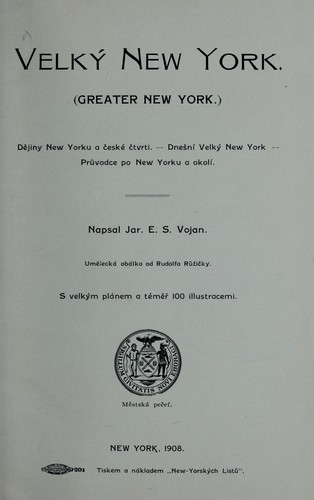 Cover for Velký New York
