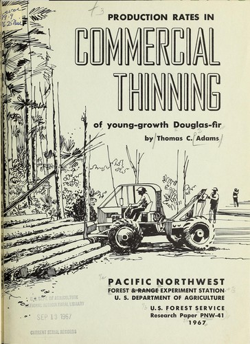 Cover for Production rates in commercial thinning of young-growth Douglas-  fir