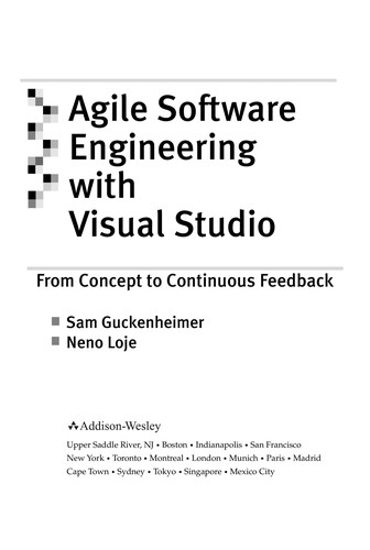 Cover for Agile software engineering with Visual studio