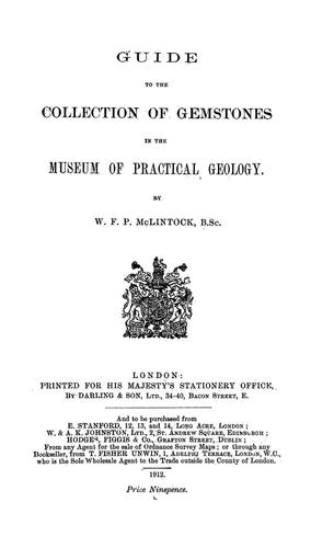 Cover for Guide to the collection of gemstones in the Museum of Practical Geology