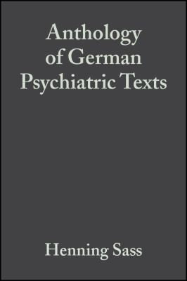 Cover for Anthology of German Psychiatric Texts