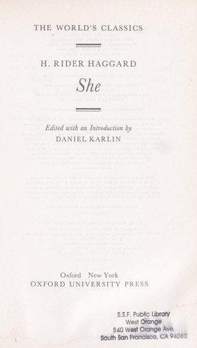 Cover for She