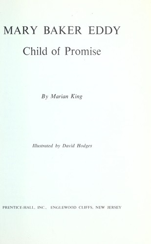 Cover for Mary Baker Eddy: child of promise.