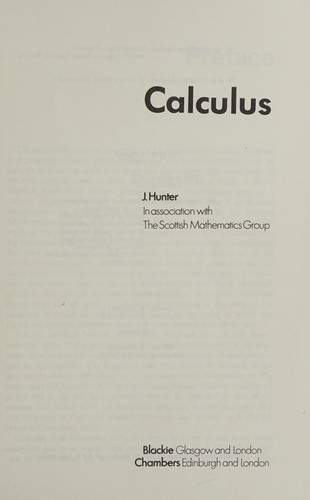 Cover for Calculus