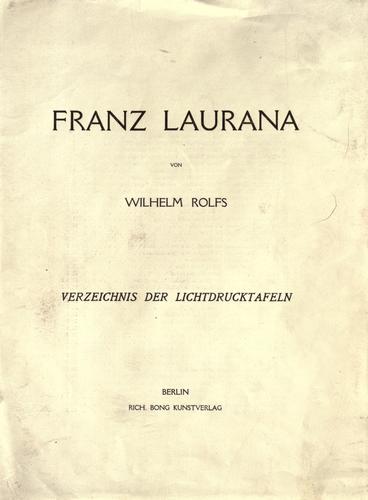 Cover for Franz Laurana.