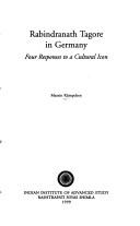 Cover for Rabindranath Tagore in Germany