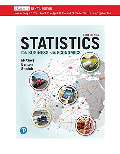 Cover for Statistics for Business and Economics [RENTAL EDITION]