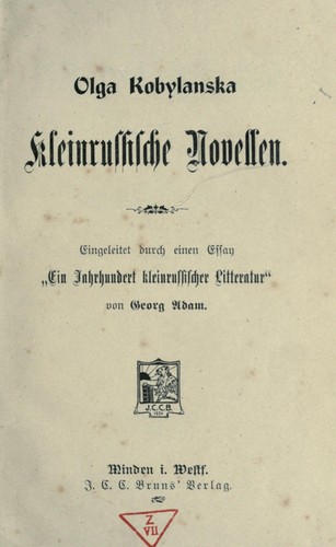 Cover for Kleinrussische Novellen