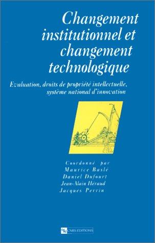Cover for Changement institutionnel et changement technologique