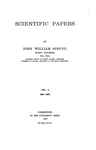 Cover for Scientific papers.