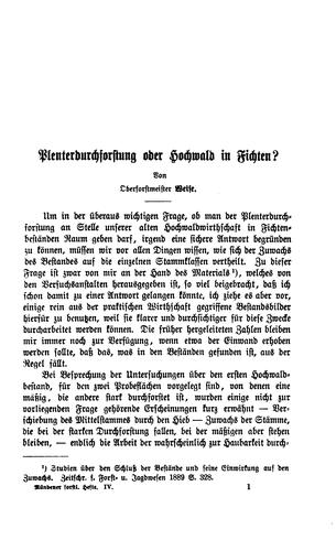 Cover for Mündener forstliche Hefte: Herausgegeben in Verbindung mit den Lehrern der Forstakademie münden ...