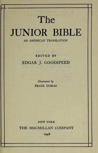 Cover for The junior Bible