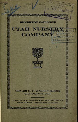 Cover for Catalogue of fruit and ornamental trees