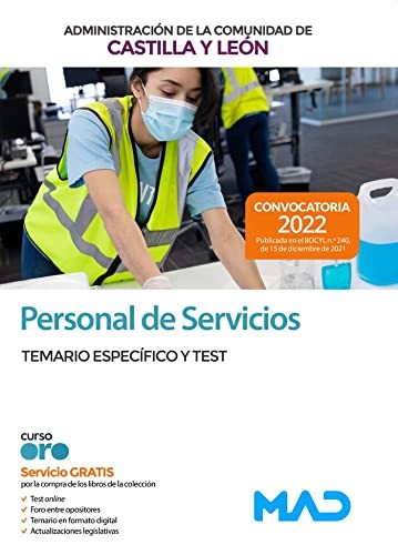 Cover for Personal de Servicios de la Administración de la Comunidad Castilla y León. Temario Materias Específicas y Test