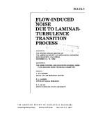 Cover for Flow-induced noise due to laminar-turbulence transition process