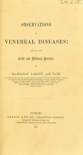 Cover for Observations on venereal diseases