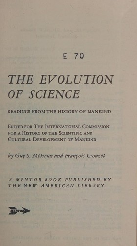 Cover for The evolution of science