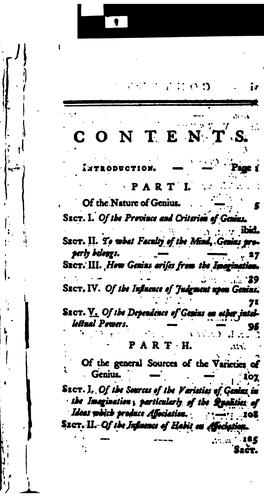 Cover for essay on genius.