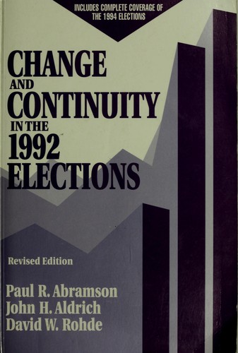 Cover for Change and continuity in the 1992 elections