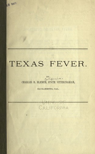 Cover for Texas fever in California